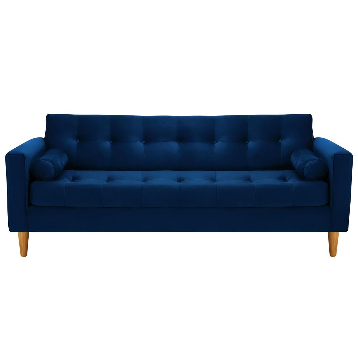 BODEVIR - Sofa Retro 3CG+1+1 Felpa 04 Azul Marino