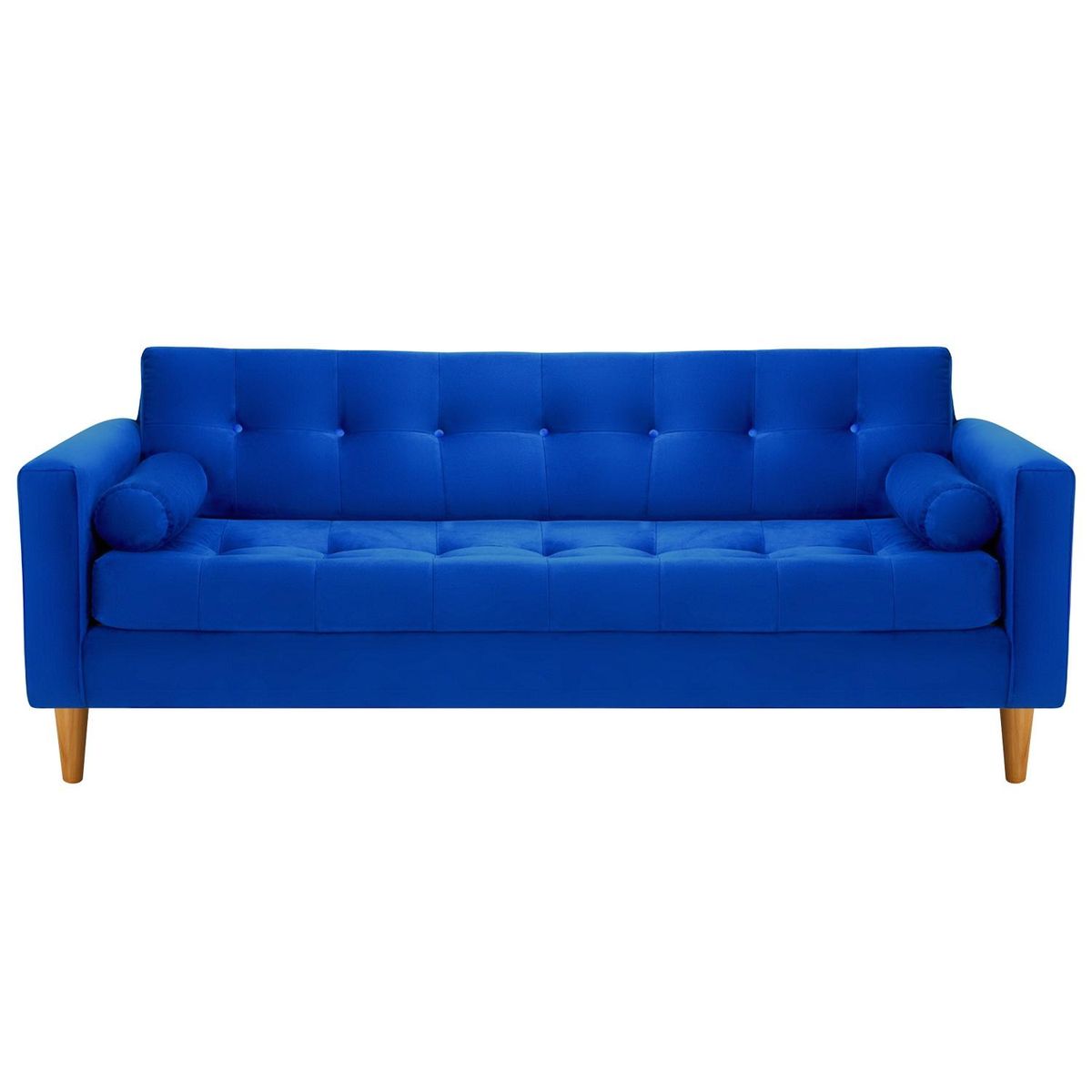 BODEVIR - Sofa Retro 3CG+1+1 Felpa 04 Azul Rey
