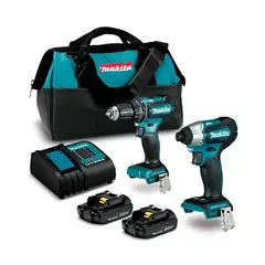 MAKITA - KIT DLX2416YX2 18V TALADRO PERCUTOR +ATORNILLADOR IMPACTO