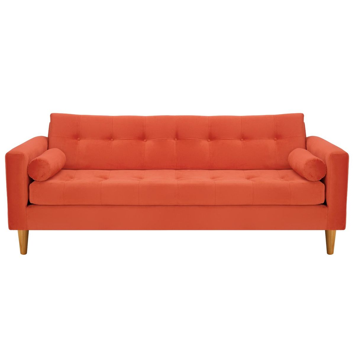 BODEVIR - Sofa Retro 3CG+1+1 Felpa 04 Naranja
