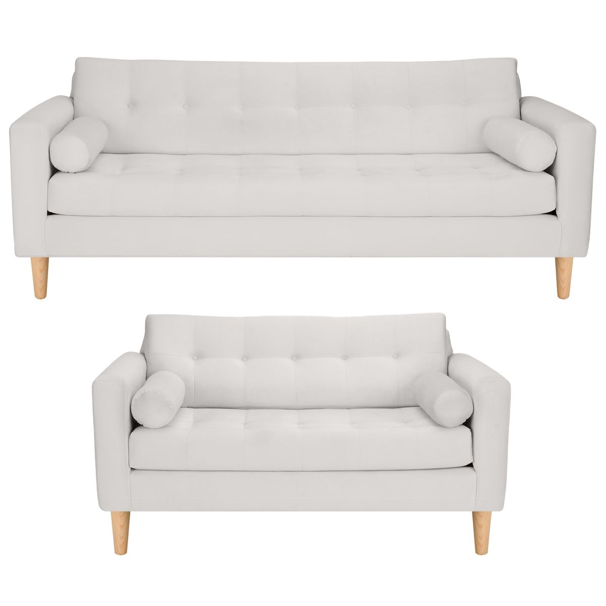 BODEVIR - Sofa Retro 3CG+2C Felpa 05 Crudo