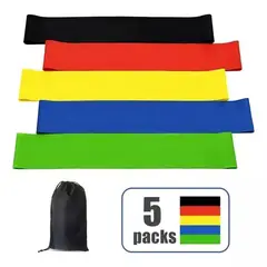 GENERICO - Set 5 Bandas Elásticas Resistencia Ejercicio Entrenamiento