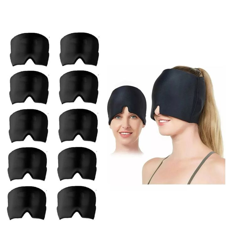 GENERICO - Pack X10 Gorro Gel Alivio De Migraña Frío Calor Dolor Cabeza