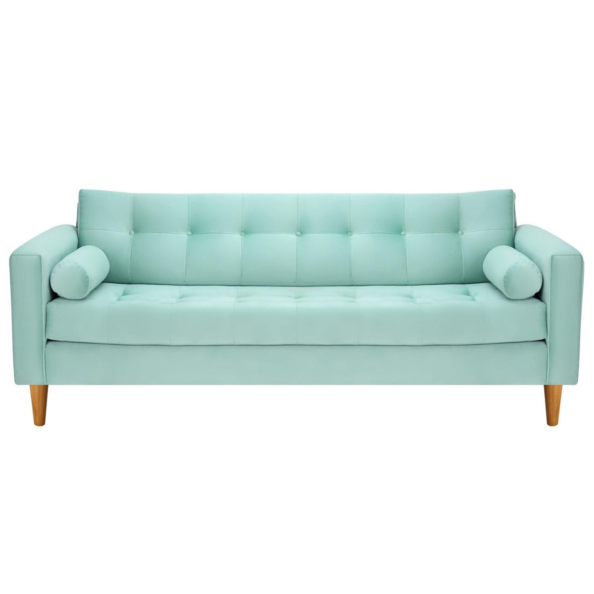 BODEVIR - Sofa Retro 3CG+1+1 Felpa 04 Verde Agua