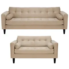 BODEVIR - Sofa Retro 3CG+2C Felpa 00 Beige
