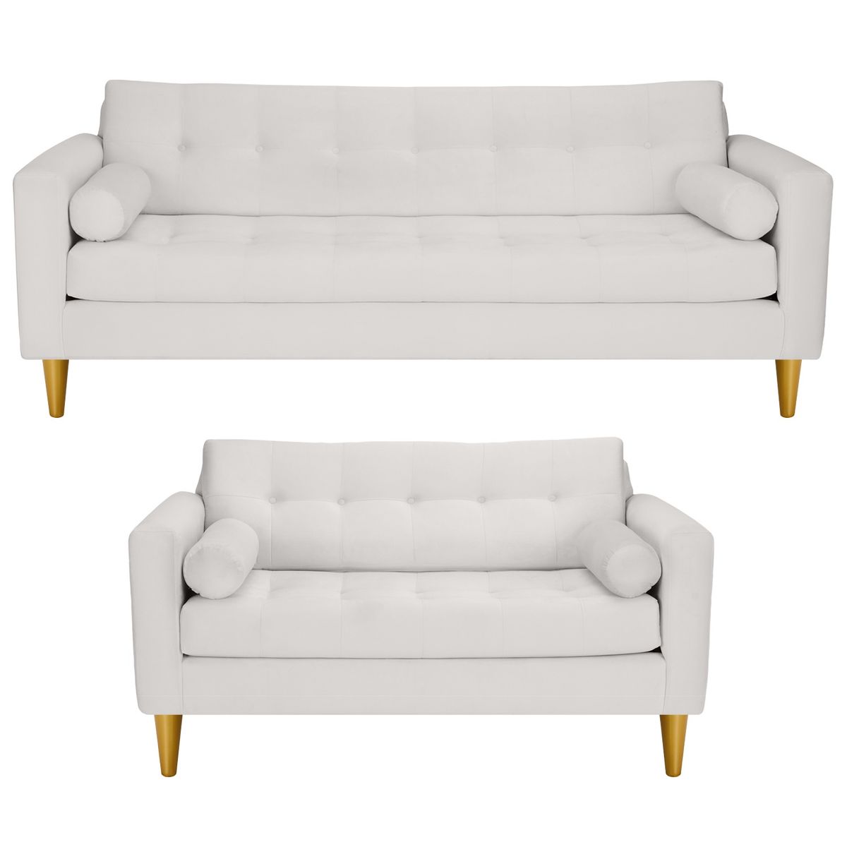 BODEVIR - Sofa Retro 3CG+2C Felpa 01 Crudo