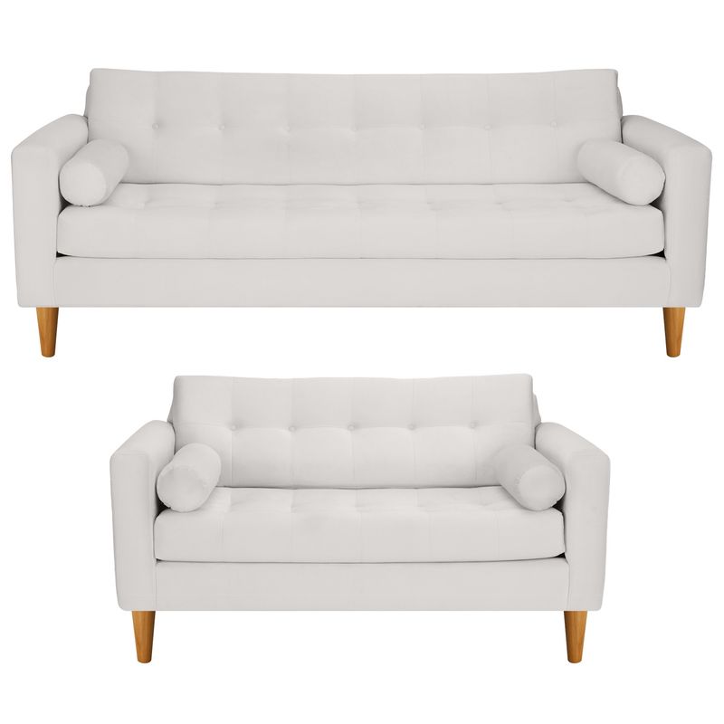 BODEVIR - Sofa Retro 3CG+2C Felpa 04 Crudo