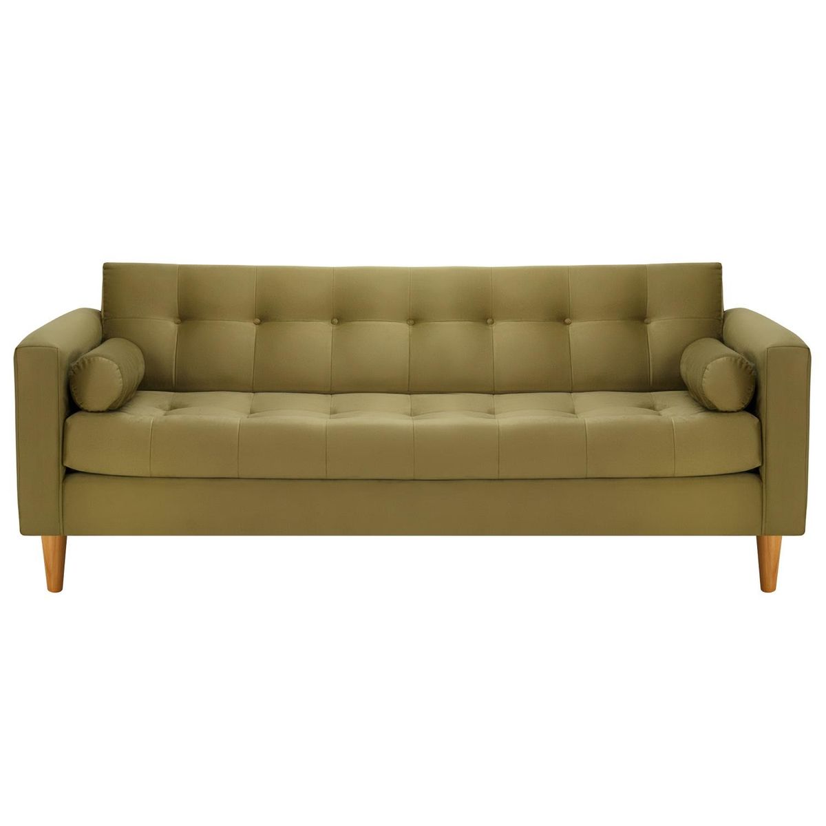 BODEVIR - Sofa Retro 3CG+2C Felpa 04 Verde Musgo