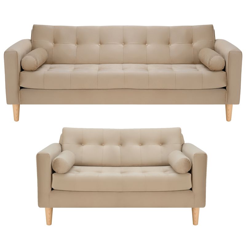 BODEVIR - Sofa Retro 3CG+2C Felpa 05 Beige