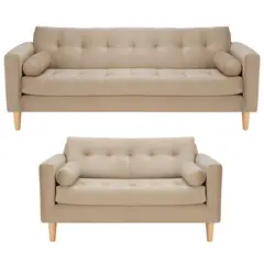BODEVIR - Sofa Retro 3CG+2C Felpa 05 Beige
