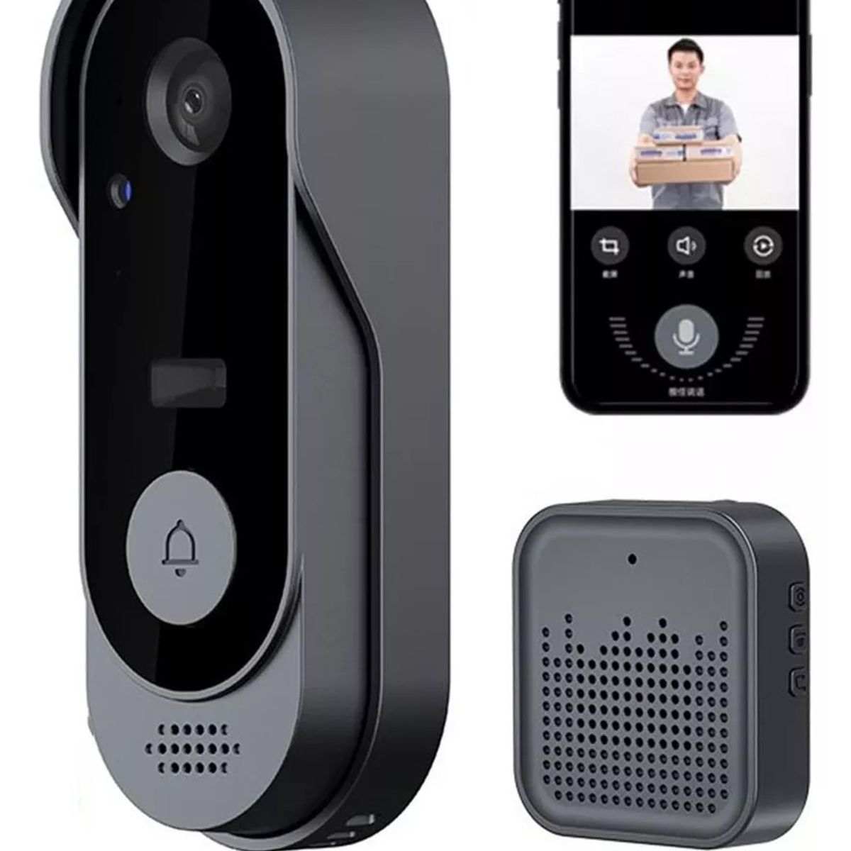 MUNDO MAGIA - Timbre Inalámbrico Exterior Wifi Cámara Impermeable Tuya