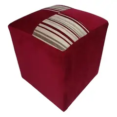 MUEBLERIA LATINA - POUF FELPA COMPOSE ROJO