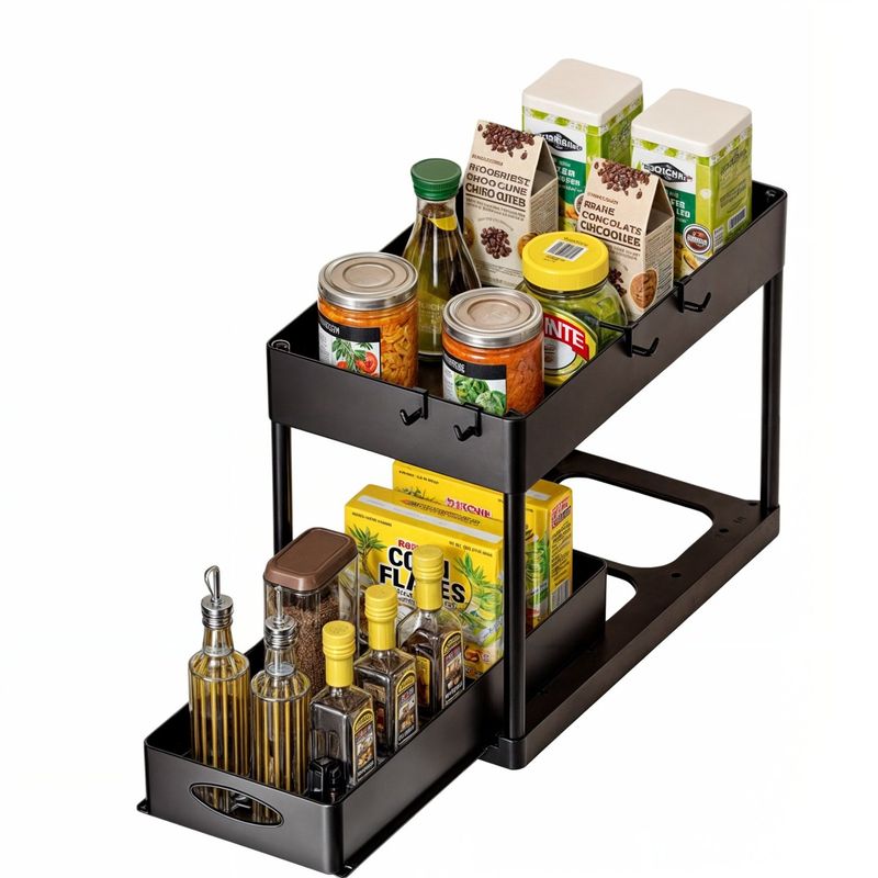GENERICO - organizador extraible cocina repisa extensible 2 niveles