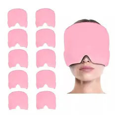 GENERICO - Pack X10 Gorro Gel Alivio De Migraña Frío Calor Color Rosa