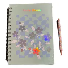 GENERICO - Libreta Más Lápiz Pasta Diseño Flores Pastel