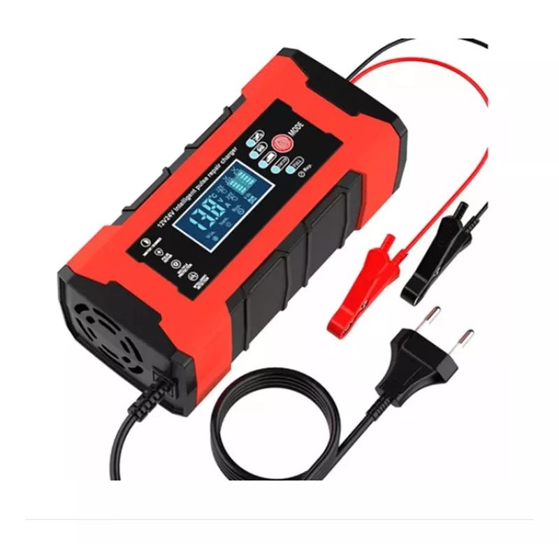 MUNDO MAGIA - Cargador Batería Automóvil Moto 12v 24v 155w Carga Rápida