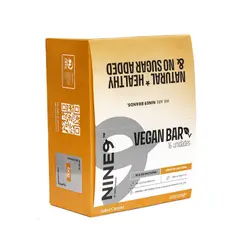 NINE9 BRANDS - Barras de Proteina Vegana NINE9 Bar Salted Caramel - 16 unidades