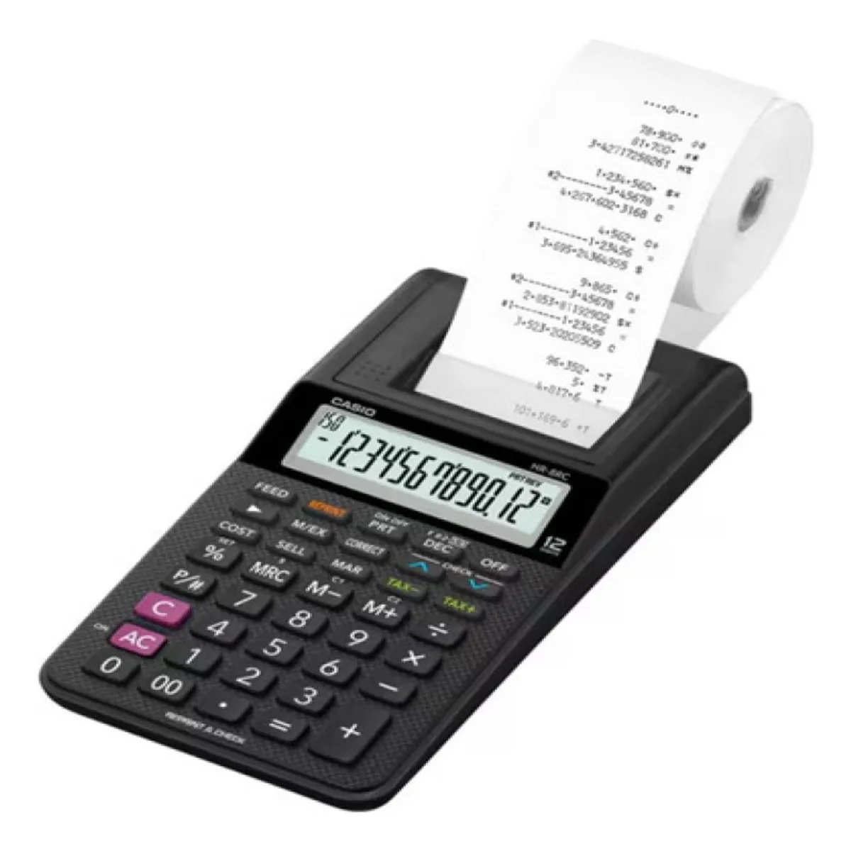 CASIO - Calculadora con impresora mini-printer Casio HR-8RC-BK