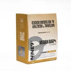 NINE9 BRANDS - Barras de Proteina Vegana NINE9 Bar Maní - 16 unidades