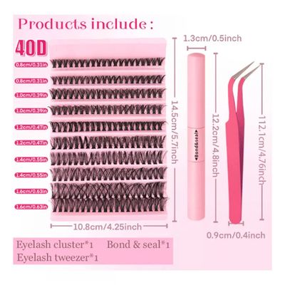 Imagen 2 del producto Kit Pestañas Racimo 40 C 8-16 Mm Extensiones Cluster Punto