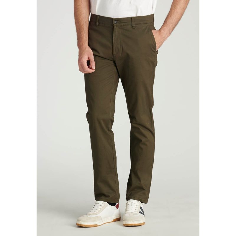 NEW MAN - Pantalón Bagneaux Slim Heritage Verde Newman