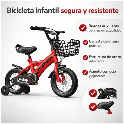 Imagen 2 del producto Bicicleta Infantil Aro 14 Niño Rojo