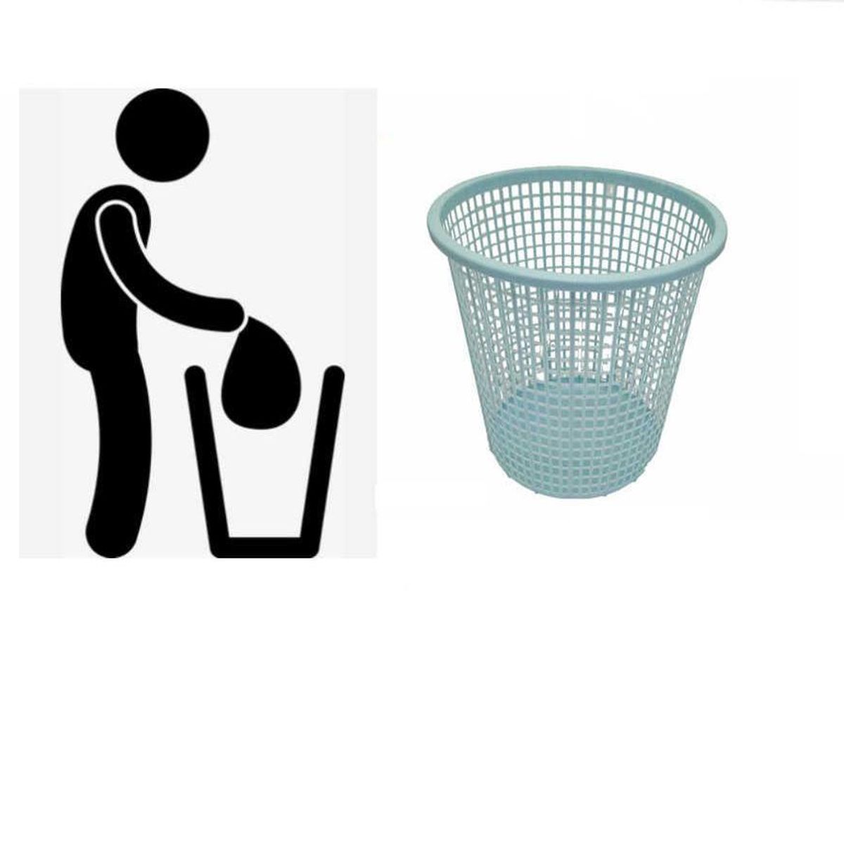 GENERICO - Pack 3 Papelero Basurero Plástico