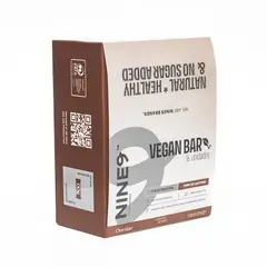 NINE9 BRANDS - Barras de Proteina Vegana NINE9 Bar Chocolate - 16 unidades