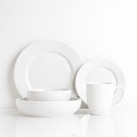 Juego de Vajilla Porcelana 20 Piezas Blanco