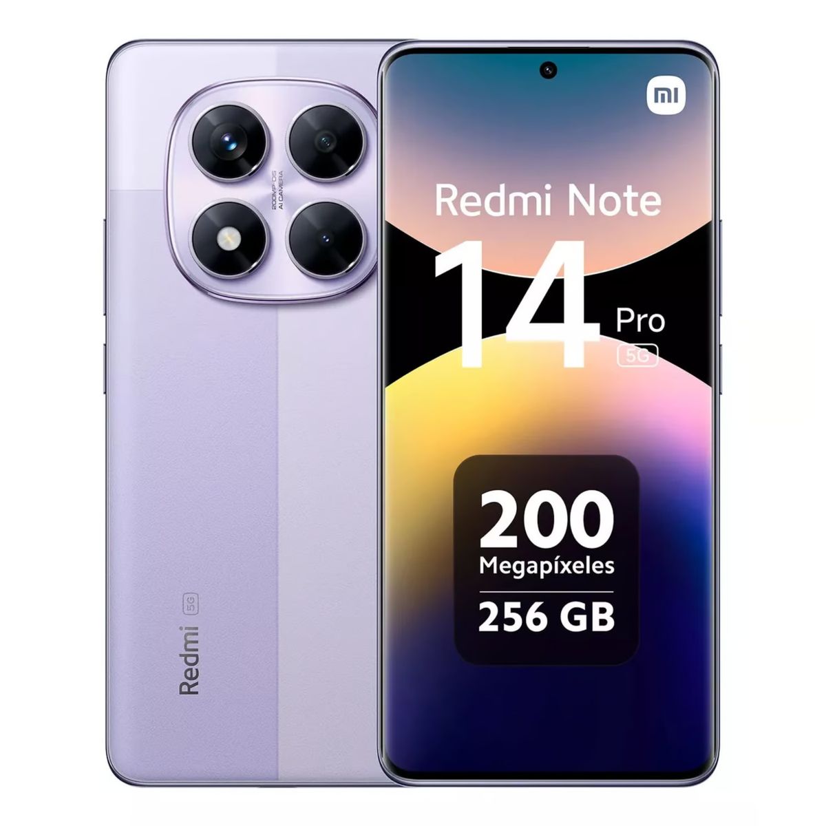 XIAOMI - Xiaomi Redmi Note 14 Pro 5G Resistente agua 8GB RAM+ 256GB Memoria NFC AI Cmara 200MP -Morado