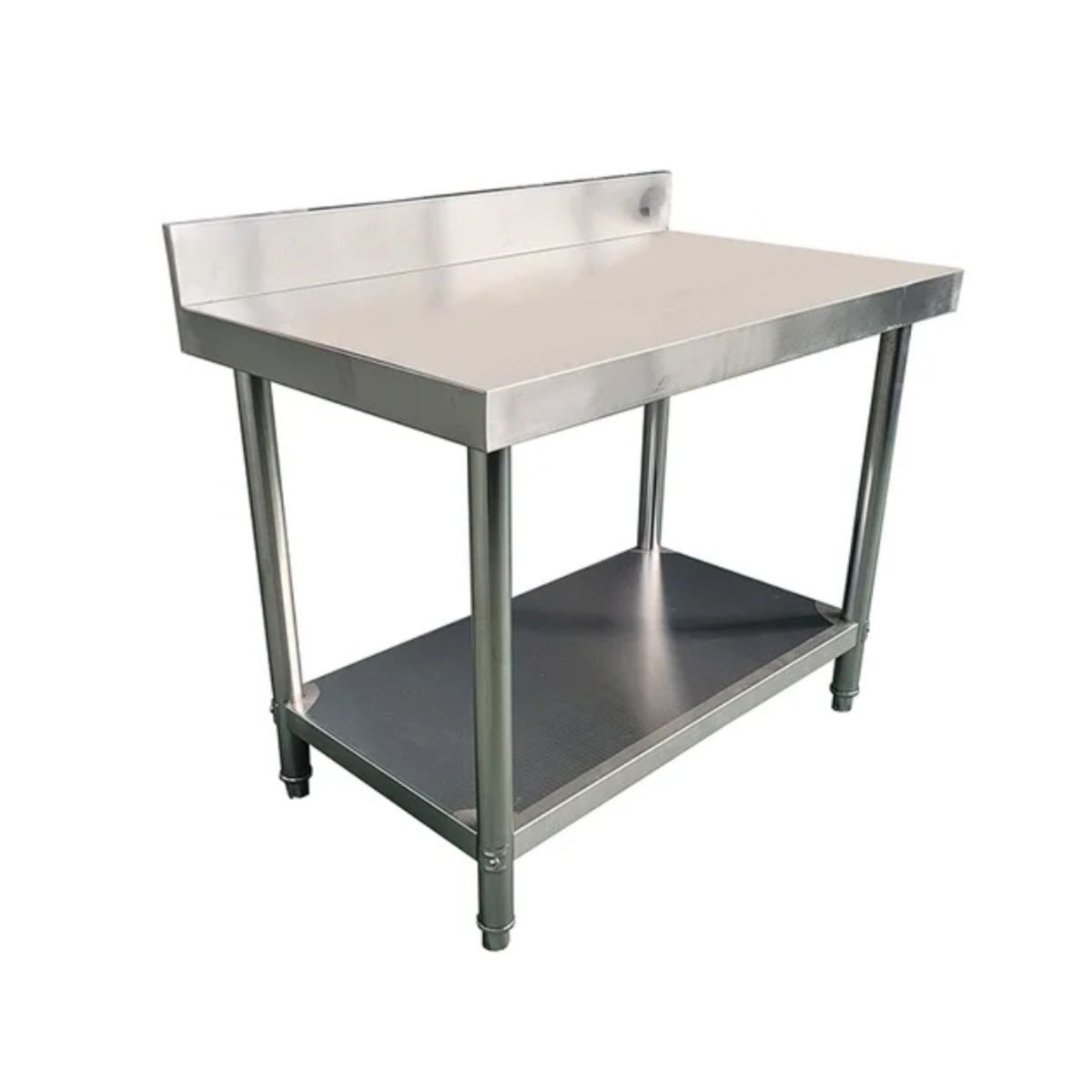 GENERICO - MESON 90X60 ACERO INOXIDABLE 201 CON RESPALDO