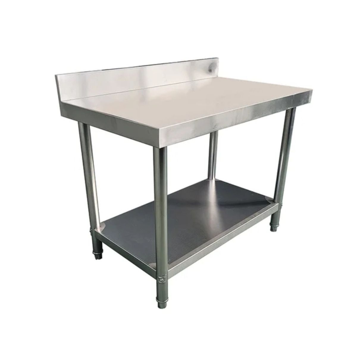 GENERICO - MESON 90X60 ACERO INOXIDABLE 201 CON RESPALDO