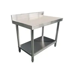 GENERICO - MESON 90X60 ACERO INOXIDABLE 201 CON RESPALDO