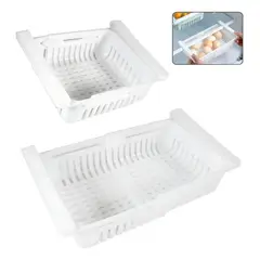 GENERICO - X2 Cesta Organizar Refrigerador Cocina Retractil Telescópic