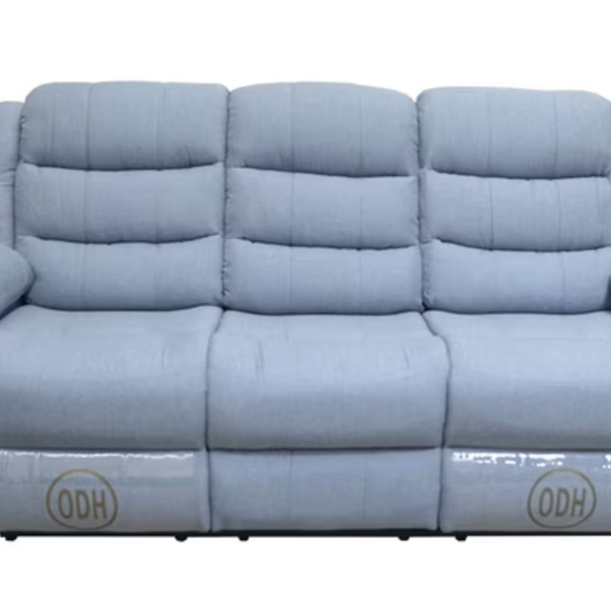 GENERICO - Sofá ODH Reclinable 3 Cuerpos Posa Vaso New Italia Lino Celeste