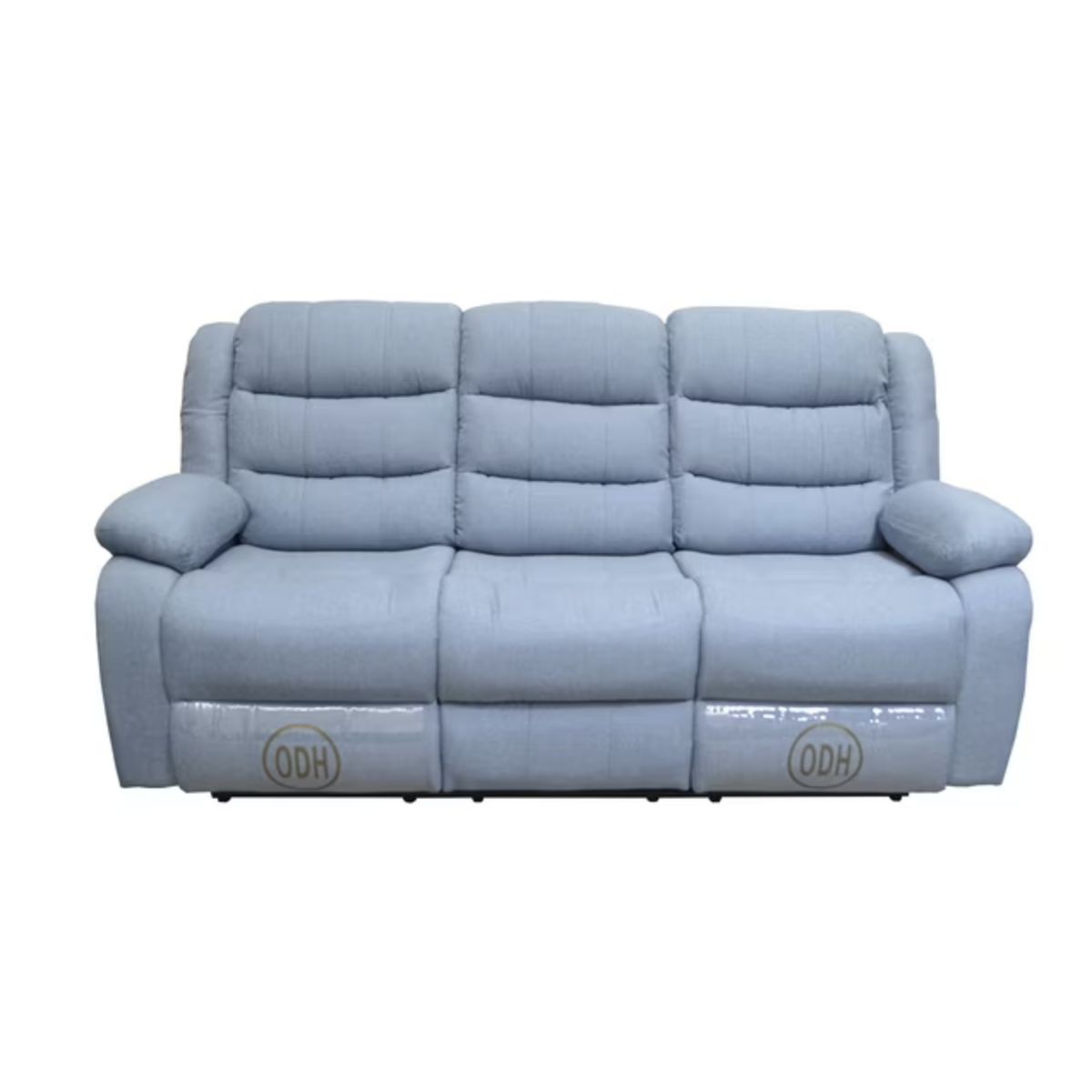 GENERICO - Sofá ODH Reclinable 3 Cuerpos Posa Vaso New Italia Lino Celeste