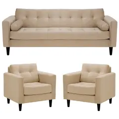 BODEVIR - Sofa Retro 3CG+1+1 Felpa 00 Beige