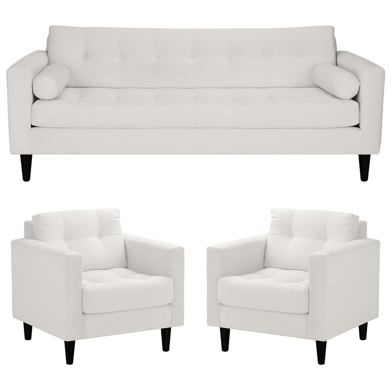 BODEVIR - Sofa Retro 3CG+1+1 Felpa 00 Crudo
