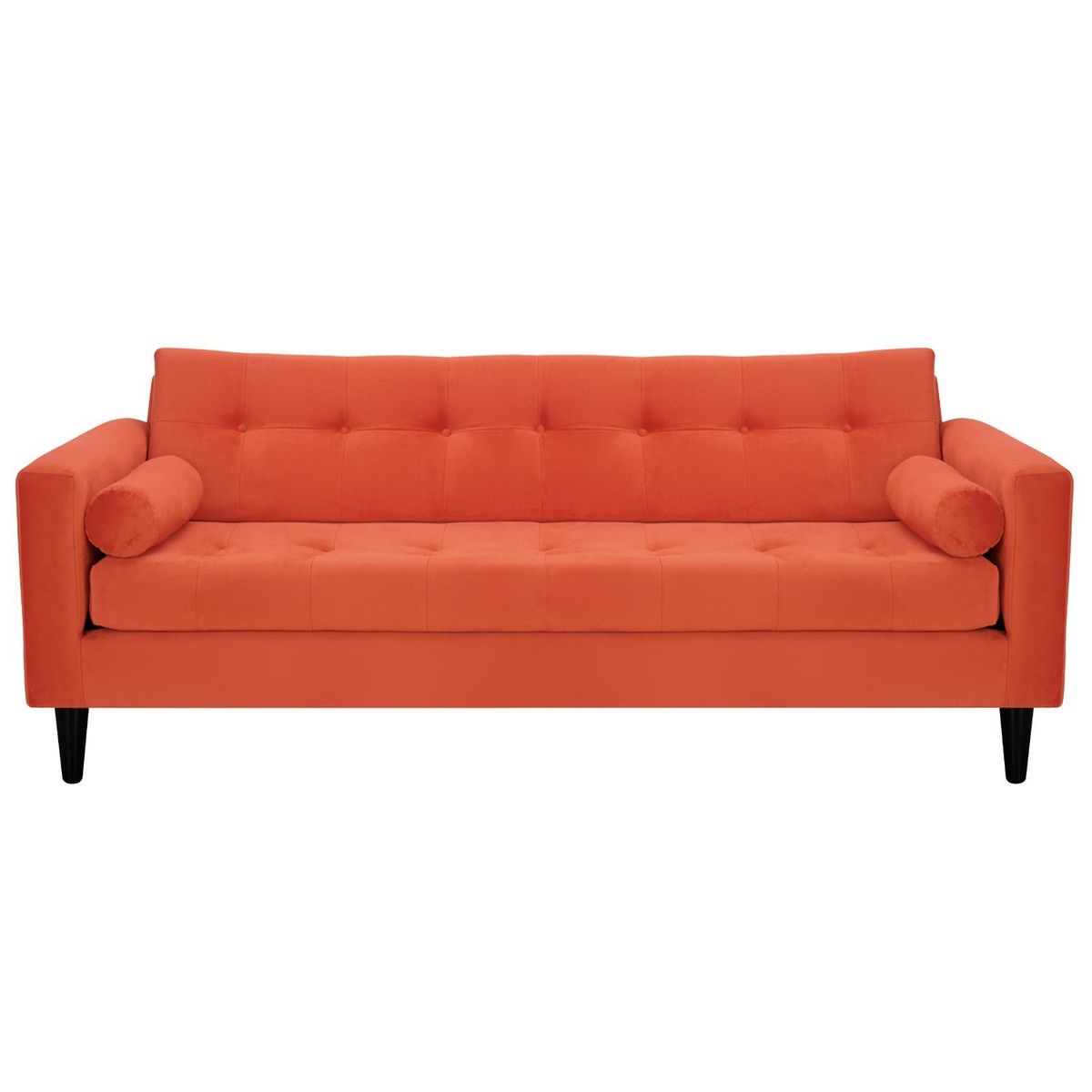 BODEVIR - Sofa Retro 3CG+1+1 Felpa 00 Naranja