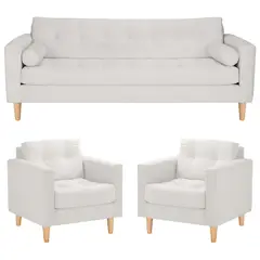 BODEVIR - Sofa Retro 3CG+1+1 Felpa 05 Crudo
