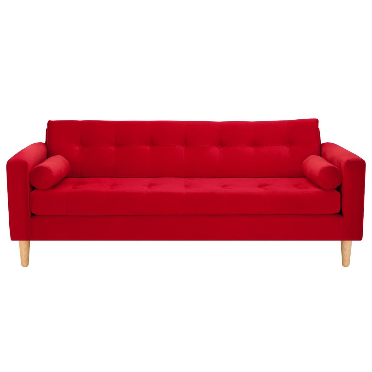 BODEVIR - Sofa Retro 3CG+1+1 Felpa 05 Rojo