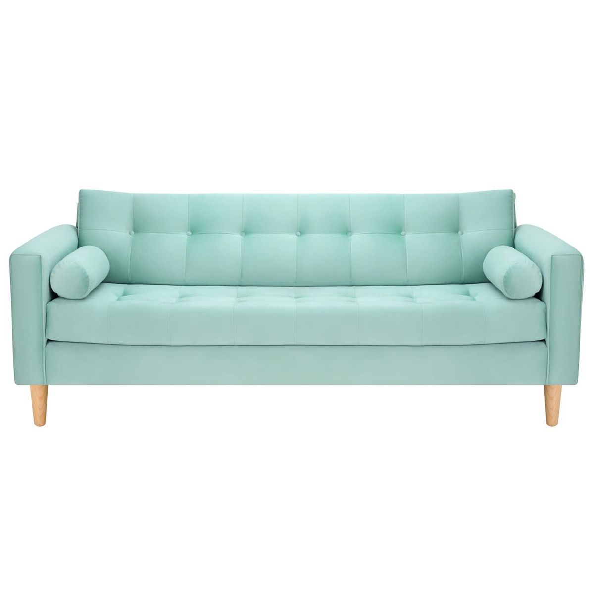 BODEVIR - Sofa Retro 3CG+1+1 Felpa 05 Verde Agua