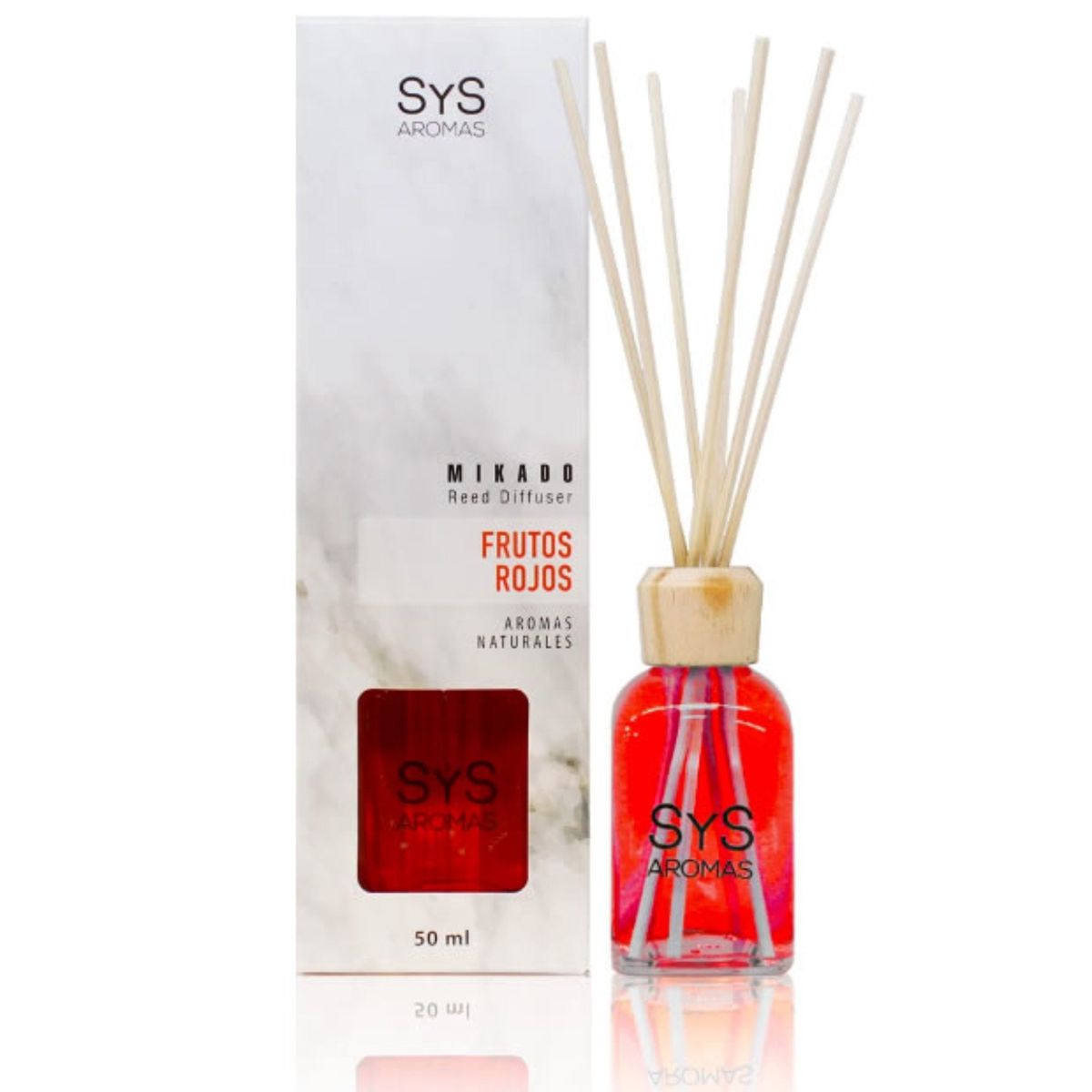 SYS - Mikado Ambientador 50 Ml Para El Hogar Frutos Rojos Sys