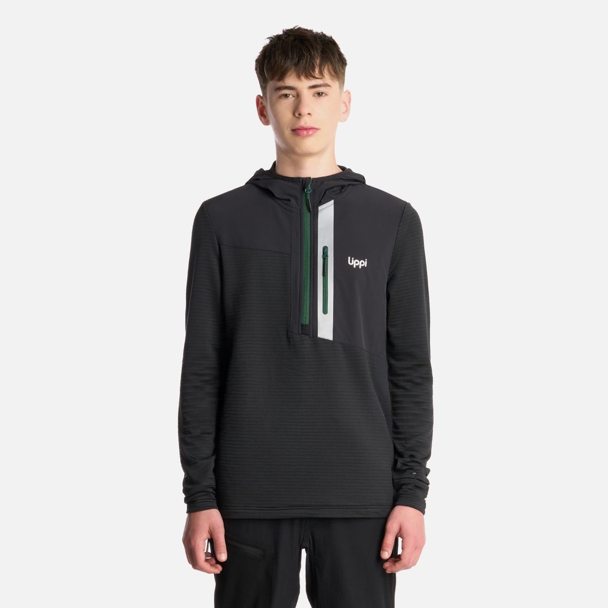 LIPPI - Polerón Teen Boy Karova 14 Zip Hoody Negro Lippi