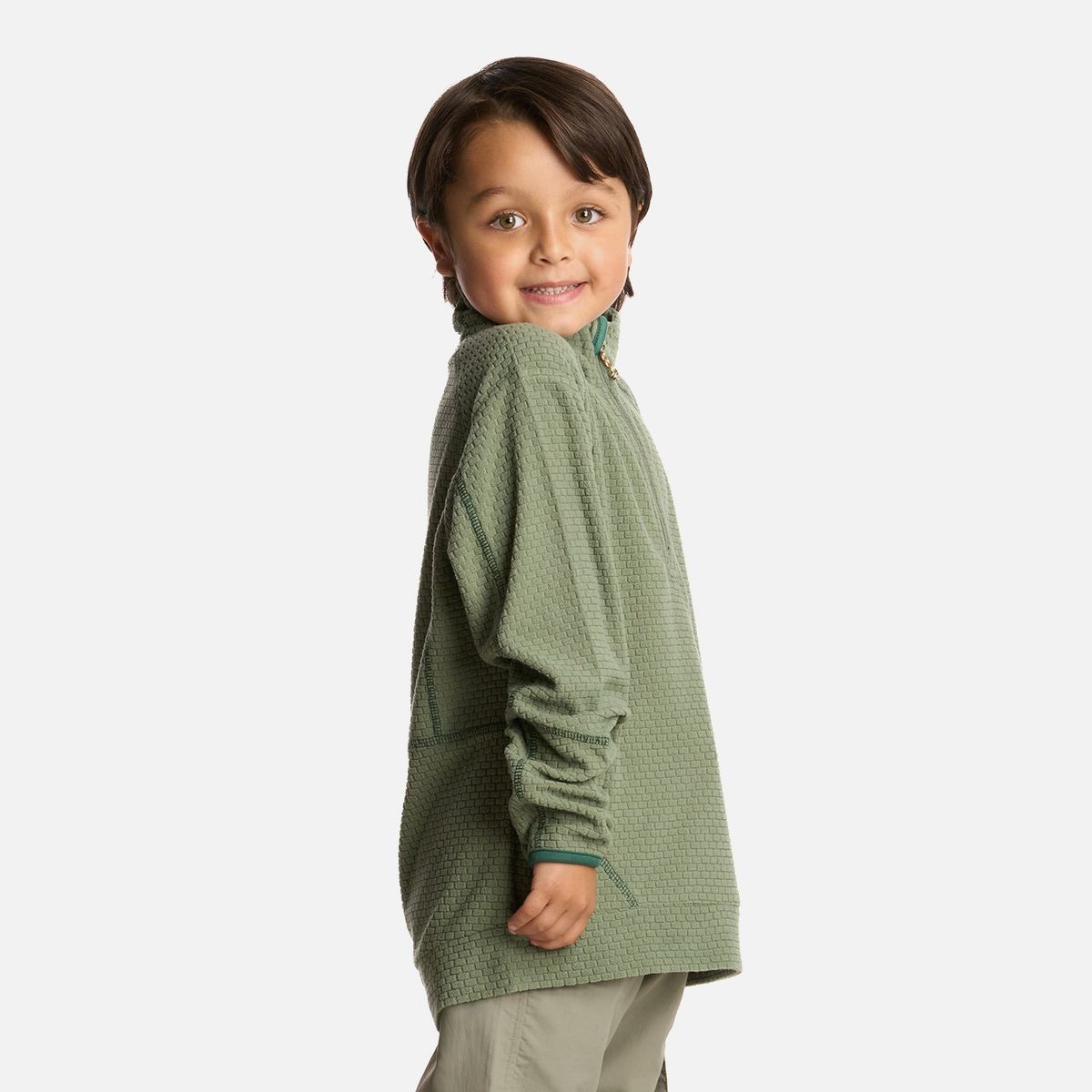 LIPPI - Polerón Niño Saltamontes Nano-F 14 Zip Jade Oscuro Lippi