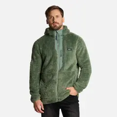 LIPPI - Polar Hombre Bear Shaggy-Pro Hoody Jacket Jade Oscuro