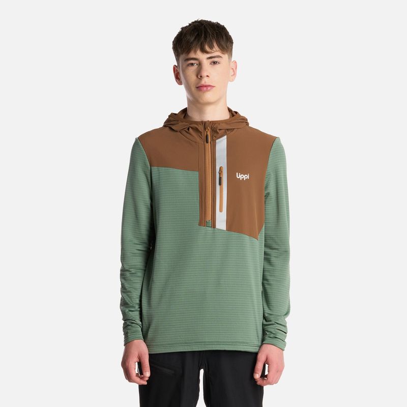LIPPI - Polerón Teen Boy Karova 14 Zip Hoody Jade Oscuro Lippi