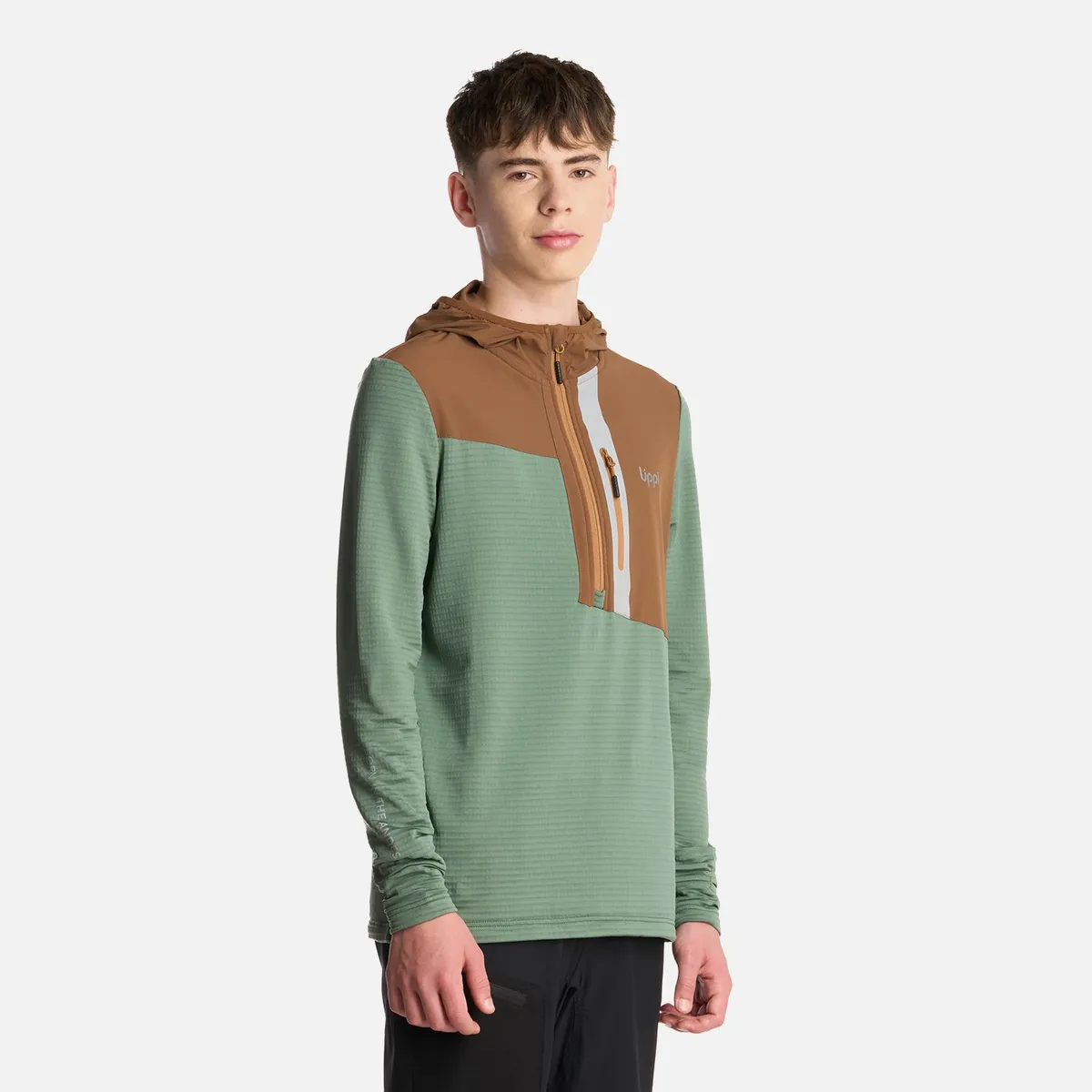 LIPPI - Polerón Teen Boy Karova 14 Zip Hoody Jade Oscuro Lippi