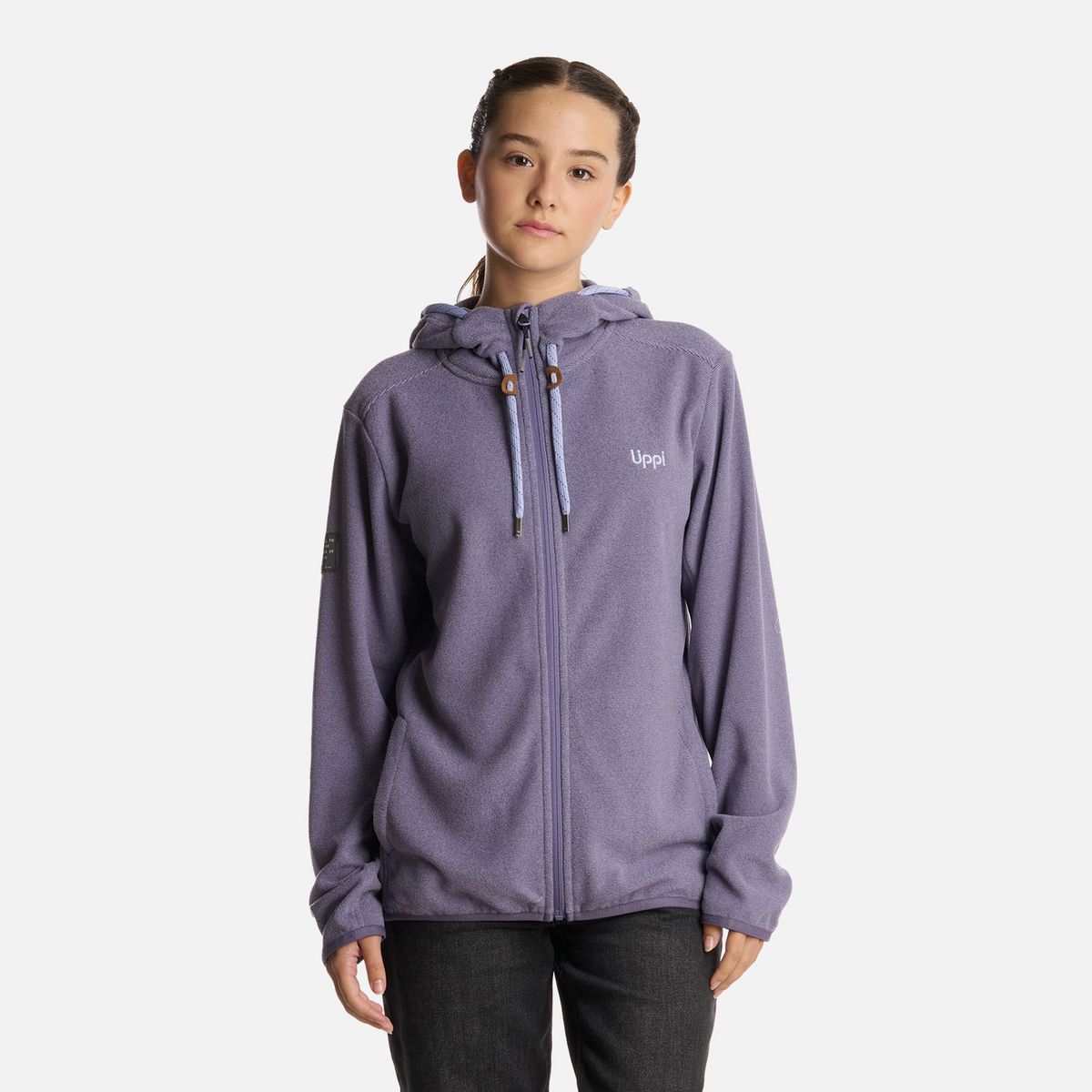 LIPPI - Polerón Teen Girl Stripes Nano-F Full Zip Hoody Violeta Lippi