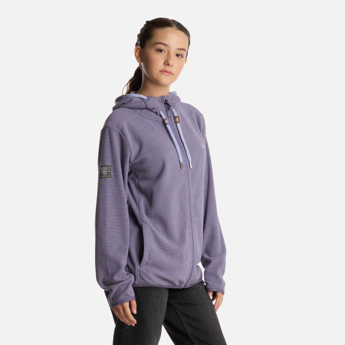 LIPPI - Polerón Teen Girl Stripes Nano-F Full Zip Hoody Violeta Lippi
